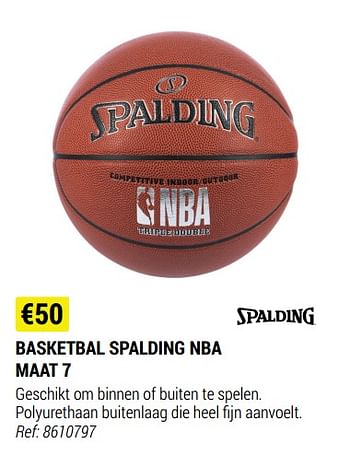 Promoties Basketbal spalding nba maat 7 - Spalding - Geldig van 09/06/2021 tot 30/06/2021 bij Decathlon