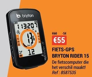 Promoties Fiets-gps bryton rider 15 - Bryton - Geldig van 09/06/2021 tot 30/06/2021 bij Decathlon