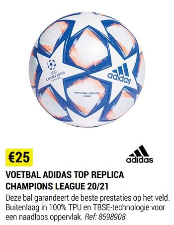 Promoties Voetbal adidas top replica champions league 20-21 - Adidas - Geldig van 09/06/2021 tot 30/06/2021 bij Decathlon