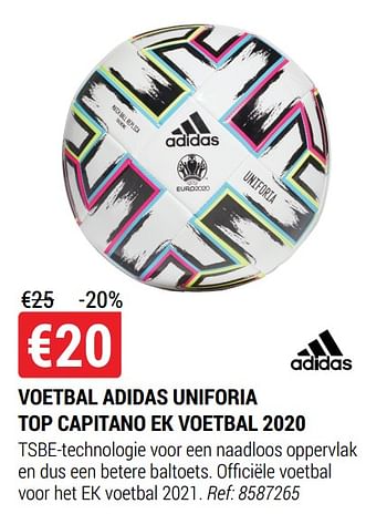 Promoties Voetbal adidas uniforia top capitano ek voetbal 2020 - Adidas - Geldig van 09/06/2021 tot 30/06/2021 bij Decathlon