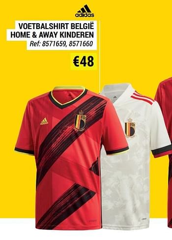 Promoties Voetbalshirt belgië home + away kinderen - Adidas - Geldig van 09/06/2021 tot 30/06/2021 bij Decathlon
