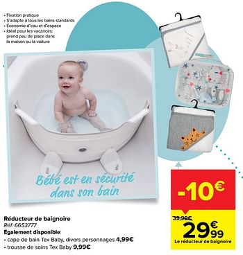 Baignoire Bébé Avec Réducteur Intégré Blanc / Sans Option à Prix Carrefour