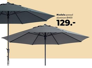Promoties Madala parasol aluminium - Huismerk - Unikamp - Geldig van 07/06/2021 tot 30/09/2021 bij Unikamp