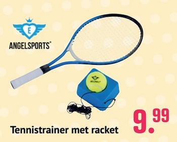 Promoties Tennistrainer met racket - Angel Sports - Geldig van 10/06/2021 tot 31/07/2021 bij Unikamp