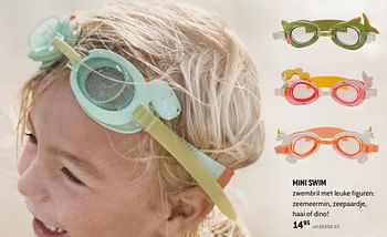 Promoties Mini swim zwembril met leuke figuren: zeemeermin zeepaardje haai of dino - Sunny Life - Geldig van 10/06/2021 tot 12/07/2021 bij Unikamp