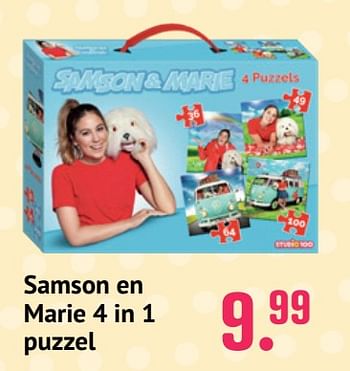 Promoties Samson en marie 4 in 1 puzzel - Huismerk - Unikamp - Geldig van 10/06/2021 tot 31/07/2021 bij Unikamp