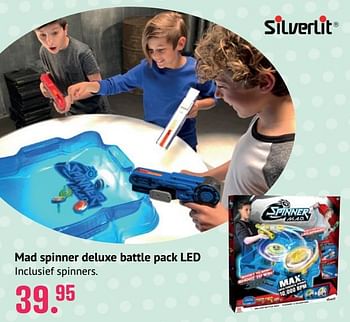 Promoties Mad spinner deluxe battle pack led - Silverlit - Geldig van 10/06/2021 tot 31/07/2021 bij Unikamp