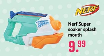 Promoties Nerf super soaker splash mouth - Nerf - Geldig van 10/06/2021 tot 31/07/2021 bij Unikamp