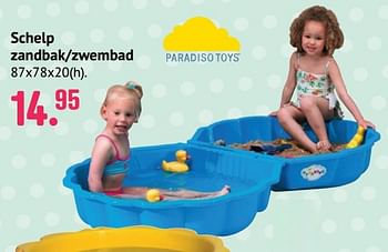 Promoties Schelp zandbak-zwembad - Paradiso Toys - Geldig van 10/06/2021 tot 31/07/2021 bij Unikamp