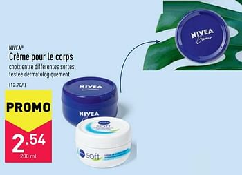 Promoties Crème pour le corps - Nivea - Geldig van 16/06/2021 tot 25/06/2021 bij Aldi