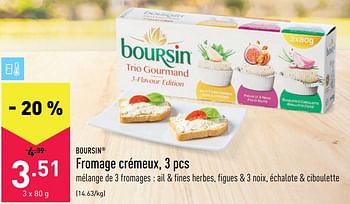 Promotions Fromage crémeux - Boursin - Valide de 18/06/2021 à 25/06/2021 chez Aldi