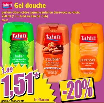 Promotions Gel douche - Palmolive Tahiti - Valide de 16/06/2021 à 23/06/2021 chez Norma