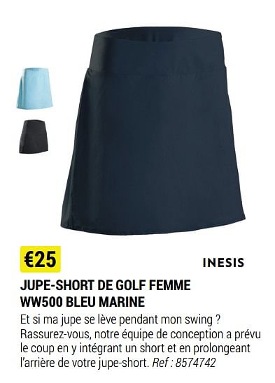 Jupe short golf online decathlon