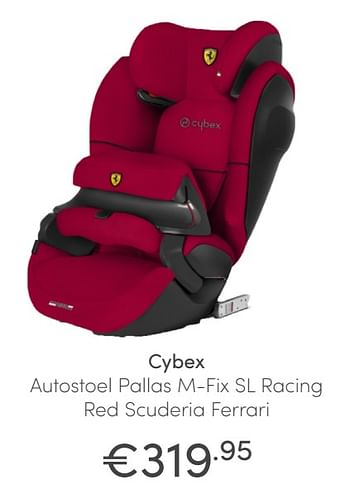 Promoties Cybex autostoel pallas m-fix sl racing red scuderia ferrari - Cybex - Geldig van 13/06/2021 tot 19/06/2021 bij Baby & Tiener Megastore