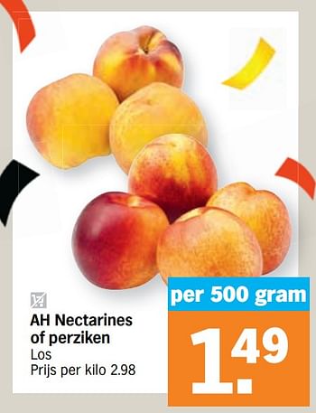 Promoties Ah nectarines of perziken - Huismerk - Albert Heijn - Geldig van 14/06/2021 tot 20/06/2021 bij Albert Heijn