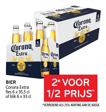 Promoties Bier corona extra 2e voor 1-2 prijs - Corona - Geldig van 16/06/2021 tot 29/06/2021 bij Alvo