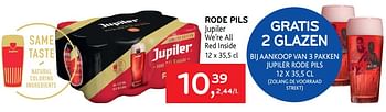 Promoties Rode pils jupiler - Jupiler - Geldig van 16/06/2021 tot 29/06/2021 bij Alvo