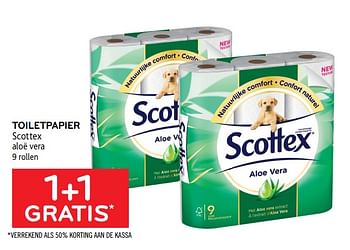 Promoties Toiletpapier scottex 1+1 gratis - Scottex - Geldig van 16/06/2021 tot 29/06/2021 bij Alvo