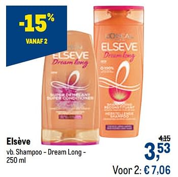 Promoties Elsève shampoo - dream long - L'Oreal Paris - Geldig van 16/06/2021 tot 29/06/2021 bij Makro