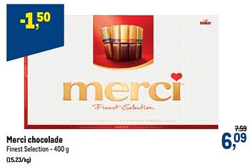 Promoties Merci chocolade - MERCI - Geldig van 16/06/2021 tot 29/06/2021 bij Makro