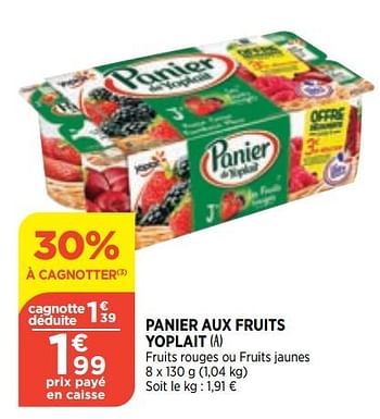 Promotions Panier aux fruits yoplait - Yoplait - Valide de 16/06/2021 à 21/06/2021 chez Atac