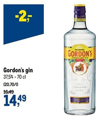 Promotions Gordon`s gin - Gordon's - Valide de 16/06/2021 à 29/06/2021 chez Makro