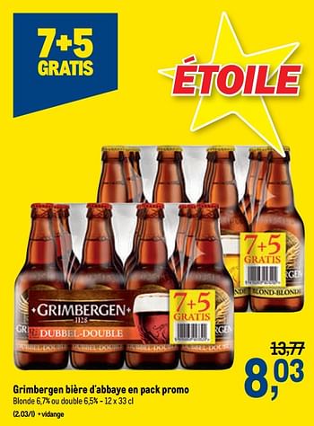 Promotions Grimbergen blonde ou double - Grimbergen - Valide de 16/06/2021 à 29/06/2021 chez Makro
