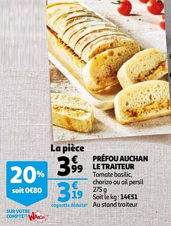 Produit Maison Auchan Ronq Prefou Auchan Le Traiteur En Promotion Chez Auchan Ronq