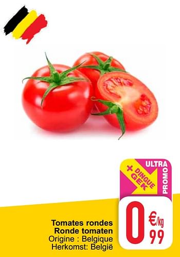Promotions Tomates rondes ronde tomaten - Produit maison - Cora - Valide de 15/06/2021 à 21/06/2021 chez Cora