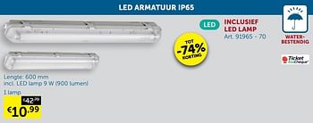 Promoties Led armatuur ip65 1 lamp - Huismerk - Zelfbouwmarkt - Geldig van 22/06/2021 tot 19/07/2021 bij Zelfbouwmarkt