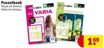 Promoties Puzzelboek - Huismerk - Kruidvat - Geldig van 15/06/2021 tot 27/06/2021 bij Kruidvat