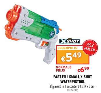 Promoties Fast fill small x-shot waterpistool - Zuru - Geldig van 16/06/2021 tot 20/06/2021 bij Trafic