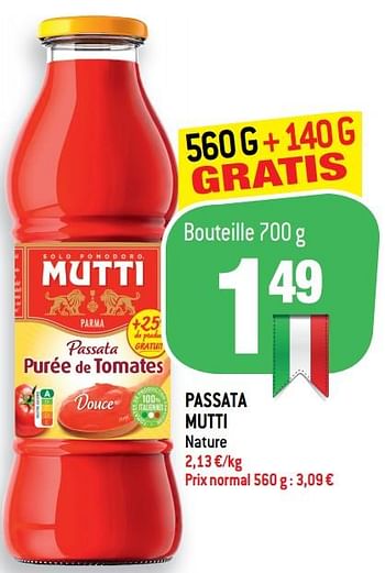 Promotions Passata mutti - Mutti - Valide de 16/06/2021 à 22/06/2021 chez Match