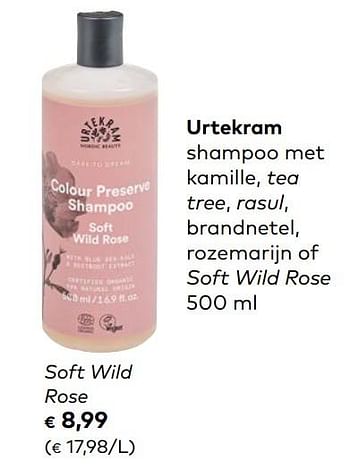 Promoties Urtekram soft wild rose - Urtekram - Geldig van 16/06/2021 tot 13/07/2021 bij Bioplanet