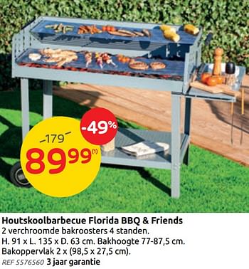 Promoties Houtskoolbarbecue florida - BBQ & Friends  - Geldig van 23/06/2021 tot 05/07/2021 bij Brico
