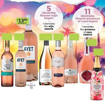 Promoties Ayet igp pays d`oc rosé - Rosé wijnen - Geldig van 18/06/2021 tot 01/07/2021 bij BelBev