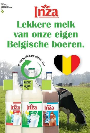 Promoties Inza halfvolle melk - Inza - Geldig van 18/06/2021 tot 01/07/2021 bij BelBev