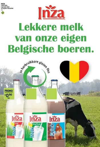 Promoties Inza volle melk - Inza - Geldig van 18/06/2021 tot 01/07/2021 bij BelBev