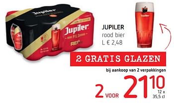 Promoties Jupiler rood bier - Jupiler - Geldig van 17/06/2021 tot 30/06/2021 bij Spar (Colruytgroup)