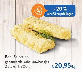 Promoties Boni selection gepaneerde kabeljauwhaasjes - Boni - Geldig van 16/06/2021 tot 29/06/2021 bij OKay