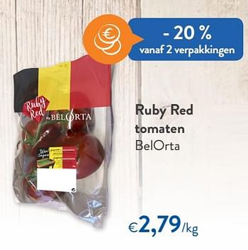 Promoties Ruby red tomaten belorta - Belorta - Geldig van 16/06/2021 tot 29/06/2021 bij OKay