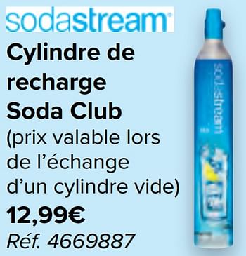Promotions Cylindre de recharge soda club - Sodastream - Valide de 16/06/2021 à 28/06/2021 chez Carrefour