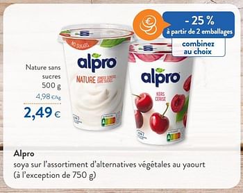 Promoties Alpro nature sans sucres - Alpro - Geldig van 16/06/2021 tot 29/06/2021 bij OKay