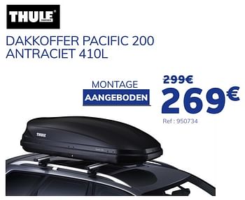 Promoties Dakkoffer pacific 200 antraciet - Thule - Geldig van 16/06/2021 tot 17/07/2021 bij Auto 5