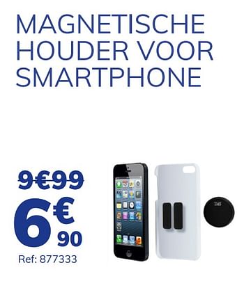 Promoties Magnetische houder voor smartphone - TnB - Geldig van 16/06/2021 tot 17/07/2021 bij Auto 5