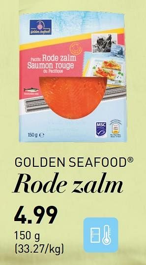 Promoties Rode zalm - Golden Seafood - Geldig van 14/06/2021 tot 10/07/2021 bij Aldi