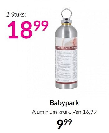 Promoties Babypark aluminium kruik - Huismerk - Babypark - Geldig van 15/06/2021 tot 19/07/2021 bij BabyPark