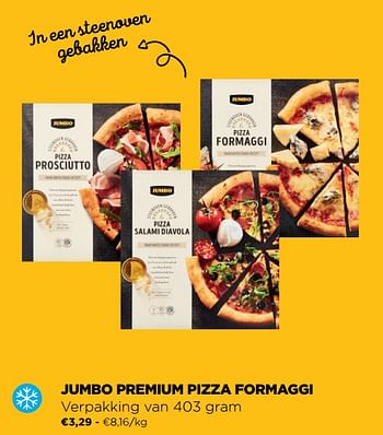 Promoties Jumbo premium pizza formaggi - Huismerk - Jumbo - Geldig van 16/06/2021 tot 29/06/2021 bij Jumbo