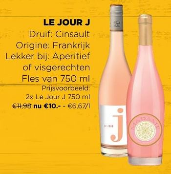 Promoties Le jour j - Rosé wijnen - Geldig van 16/06/2021 tot 29/06/2021 bij Jumbo
