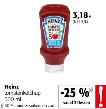 Promoties Heinz tomatenketchup - Heinz - Geldig van 16/06/2021 tot 29/06/2021 bij Colruyt